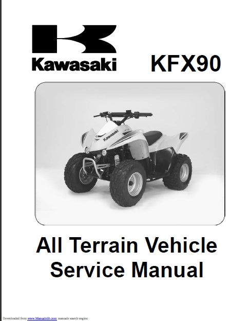 KAWASAKI KFX90 ALL TERRAIN VEHICLE SERVICE MANUAL INC SCHEM DIAGS 241 PAGES ENG