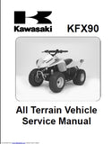 KAWASAKI KFX90 ALL TERRAIN VEHICLE SERVICE MANUAL INC SCHEM DIAGS 241 PAGES ENG