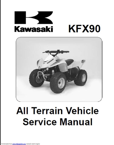 KAWASAKI KFX90 ALL TERRAIN VEHICLE SERVICE MANUAL INC SCHEM DIAGS 241 PAGES ENG