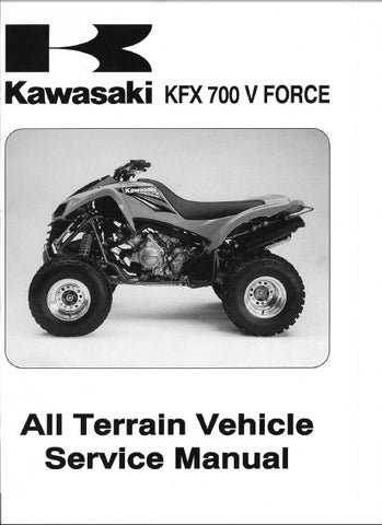 KAWASAKI KFX 700 V FORCE ALL TERRAIN VEHICLE SERVICE MANUAL INC SCHEM DIAGS 88 PAGES ENG