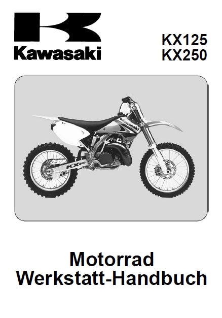 KAWASAKI KX125 KX250 MOTORRAD 2002-2005 WERKSTATT-HANDBUCH 358 SEITE DEUTSCH