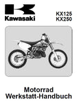 KAWASAKI KX125 KX250 MOTORRAD 2002-2005 WERKSTATT-HANDBUCH 358 SEITE DEUTSCH