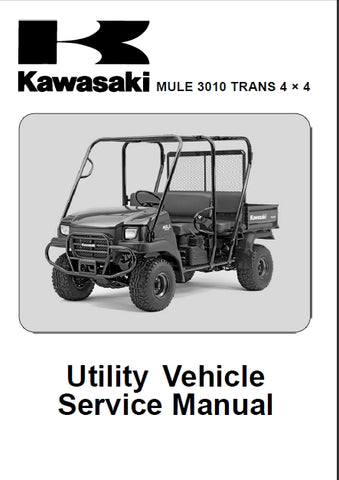 KAWASAKI MULE 3010 TRANS 4X4 UTILITY VEHICLE SERVICE MANUAL 413 PAGES ENG