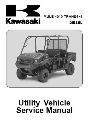 KAWASAKI MULE 4010 UTILITY VEHICLE SERVICE MANUAL INC SCHEM DIAGS 557 PAGES ENG