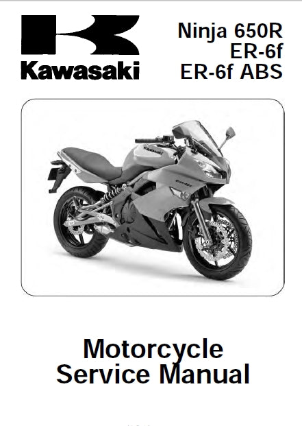 KAWASAKI NINJA 650R ER-6f ER-6f ABS MOTORCYCLE SERVICE MANUAL INC SCHEM DIAGS 623 PAGES ENG
