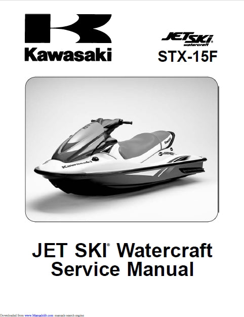 KAWASAKI STX-15F JET SKI WATERCRAFT SERVICE MANUAL INC SCHEM DIAGS 438 PAGES ENG