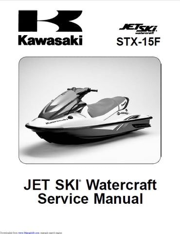 KAWASAKI STX-15F JET SKI WATERCRAFT SERVICE MANUAL INC SCHEM DIAGS 438 PAGES ENG