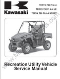 KAWASAKI TERYX 750 TERYX 750 LE TERYX 750 SPORT RECREATION UTILITY VEHICLE SERVICE MANUAL INC SCHEM DIAGS 682 PAGES ENG