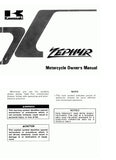KAWASAKI ZR550-B2 ZEPHYR MOTORCYCLE OWNERS MANUAL 28 PAGES ENGLISH