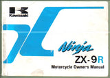 KAWASAKI ZX-9R MOTORCYCLE OWNERS MANUAL 26 PAGES ENG