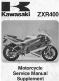 KAWASAKI ZXR400 MOTORCYCLE SERVICE MANUAL SUPPLEMENT INC SCHEM DIAGS 141 PAGES ENG