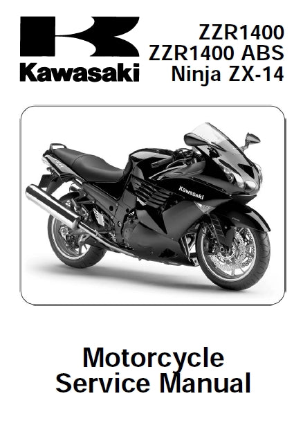 KAWASAKI ZZR1400 ZZR1400 ABS ZX-14 NINJA MOTORCYCLE SERVICE MANUAL INC SCHEM DIAGS 717 PAGES ENG