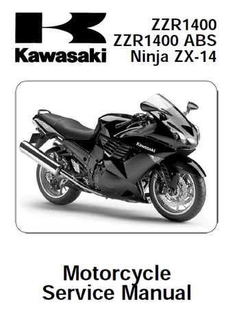 KAWASAKI ZZR1400 ZZR1400 ABS ZX-14 NINJA MOTORCYCLE SERVICE MANUAL INC SCHEM DIAGS 717 PAGES ENG