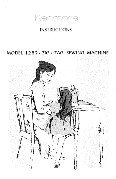 KENMORE 1232 SEWING MACHINE INSTRUCTION MANUAL 44 PAGES ENG