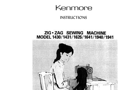 KENMORE 1430 1431 1625 1641 1940 1941 SEWING MACHINE INSTRUCTION MANUAL 50 PAGES ENG