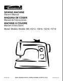 KENMORE 385.15212 385.15616 385.15218 385.15718 SEWING MACHINE MAQUINA DE COSER MACHINE A COUDRE OWNERS MANUAL MANUAL DE INSTRUCCIONES MANUEL D'INSTRUCTIONS 94 PAGES ENG ESP FRANC