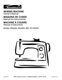 KENMORE 385.16120200 SEWING MACHINE MAQUINA DE COSER MACHINE A COUDRE OWNERS MANUAL MANUAL DE INSTRUCCIONES MANUEL D'INSTRUCTIONS 85 PAGES ENG ESP FRANC