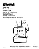 KENMORE 385.16622 SEWING MACHINE MAQUINA DE COSER MACHINE A COUDRE OWNERS MANUAL MANUAL DE INSTRUCCIONES MANUEL D'INSTRUCTIONS 113 PAGES ENG ESP FRANC