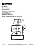 KENMORE 385.1665100 SEWING MACHINE MAQUINA DE COSER MACHINE A COUDRE OWNERS MANUAL MANUAL DE INSTRUCCIONES MANUEL D'INSTRUCTIONS 113 PAGES ENG ESP FRANC