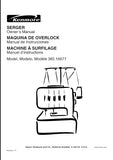 KENMORE 385.16677 SEWING MACHINE MAQUINA DE COSER MACHINE A COUDRE OWNERS MANUAL MANUAL DE INSTRUCCIONES MANUEL D'INSTRUCTIONS 90 PAGES ENG ESP FRANC