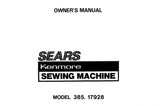 KENMORE 385.17928 SEWING MACHINE OWNERS MANUAL 73 PAGES ENG