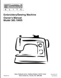 KENMORE 385.19005 SEWING MACHINE OWNERS MANUAL 87 PAGES ENG