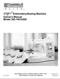 KENMORE 385.19010200 ERGO 3 SEWING MACHINE OWNERS MANUAL 90 PAGES ENG