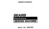 KENMORE 385.1960180 SEWING MACHINE OWNERS MANUAL 107 PAGES ENG