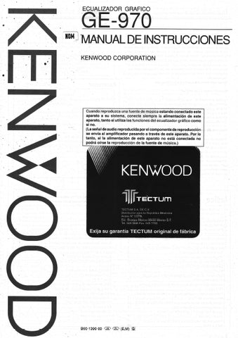 KENWOOD GE-970 ECUALIZADOR GRAFICO MANUAL DE INSTRUCCIONES 28 PAGINAS ESP