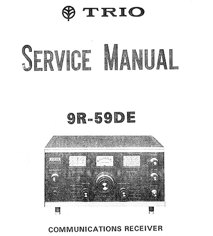 KENWOOD 9R-59DE TRIO COMMUNICATIONS RECEIVER SERVICE MANUAL INC SCHEMATIC DIAGRAMS 12 PAGES ENG