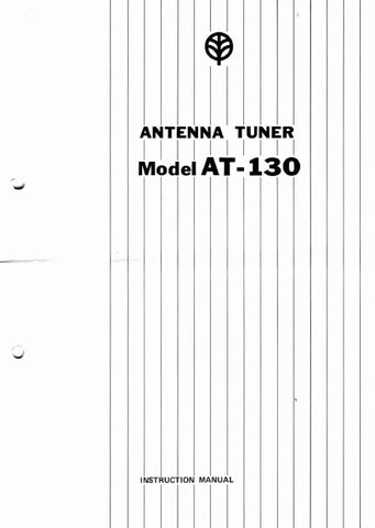 KENWOOD AT-130 ANTENNA TUNER INSTRUCTION MANUAL 12 PAGES ENG