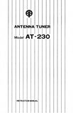 KENWOOD AT-230 ANTENNA TUNER INSTRUCTION MANUAL 12 PAGES ENG