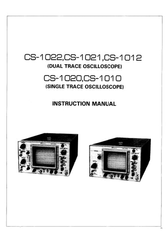 KENWOOD CS-1022 CS-1021 CS-1012 DUAL TRACE OSCILLOSCOPE CS-1020 CS-1010 SINGLE TRACE OSCILLOSCOPE INSTRUCTION MANUAL 36 PAGES ENG