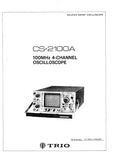 KENWOOD CS-2100A OSCILLOSCOPE SERVICE MANUAL 132 PAGES ENG