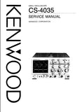 KENWOOD CS-4035 40MHz OSCILLOSCOPE SERVICE MANUAL 37 PAGES ENG