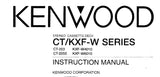 KENWOOD CT-203 CT-2030 KXF-W4010 KXF-W6010 STEREO CASSETTE DECK INSTRUCTION MANUAL 28 PAGES ENG