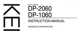 KENWOOD DP-1060 DP-2060 CD PLAYER INSTRUCTION MANUAL 20 PAGES ENG