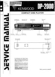 KENWOOD DP-2000 CD PLAYER SERVICE MANUAL INC SCHEMS 96 PAGES ENG