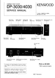 KENWOOD DP-3030 DP-4030 CD PLAYER SERVICE MANUAL INC SCHEMS 22 PAGES ENG