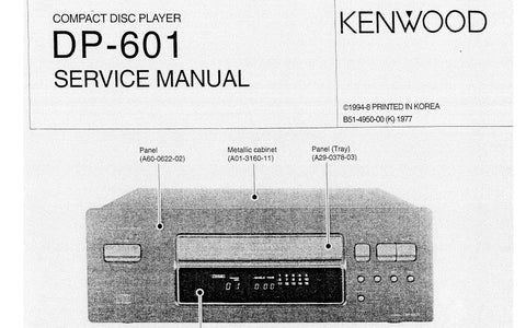 KENWOOD DP-601 CD PLAYER SERVICE MANUAL INC SCHEMATIC DIAGRAMS 20 PAGES ENG