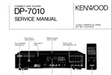 KENWOOD DP-7010 CD PLAYER SERVICE MANUAL INC SCHEMATIC DIAGRAMS 42 PAGES ENG