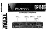 KENWOOD DP-840 CD PLAYER SERVICE MANUAL INC SCHEMATIC DIAGRAMS 18 PAGES ENG