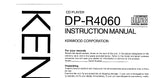 KENWOOD DP-R4060 CD PLAYER SERVICE MANUAL INC SCHEMATIC DIAGRAMS 20 PAGES ENG