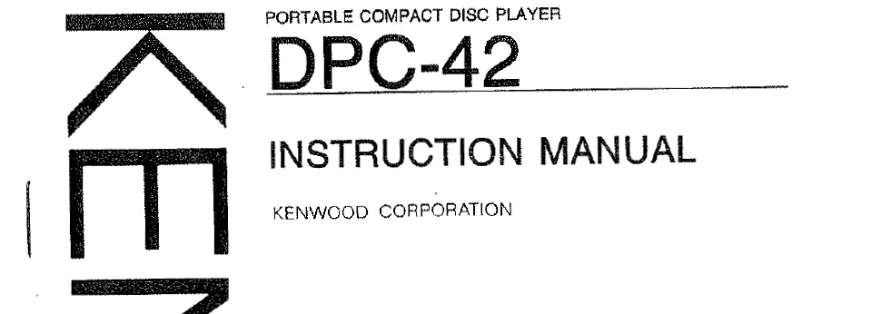 KENWOOD DPC-42 PORTABLE CD PLAYER INSTRUCTION MANUAL 88 PAGES ENG