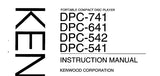 KENWOOD DPC-741 DPC-641 DPC-542 DPC-541 PORTABLE CD PLAYER INSTRUCTION MANUAL 28 PAGES ENG