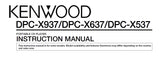 KENWOOD DPC-X937 DPC-X637 DPC-X537 PORTABLE CD PLAYER INSTRUCTION MANUAL 44 PAGES ENG