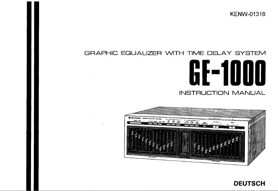 KENWOOD GE-1000 GRAPHIC EQUALIZER BEDIENUNGSANLEITUNG 11 SEITE DEUT