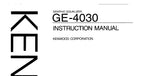 KENWOOD GE-4030 GRAPHIC EQUALIZER INSTRUCTION MANUAL 12 PAGES ENG