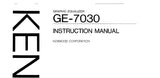 KENWOOD GE-7030 GRAPHIC EQUALIZER INSTRUCTION MANUAL 19 PAGES ENG