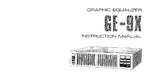 KENWOOD GE-9X GRAPHIC EQUALIZER INSTRUCTION MANUAL 11 PAGES ENG